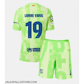 Barcelona Lamine Yamal #19 Kolmaspaita Lapsille 2024-25 Lyhythihainen (+ shortsit)